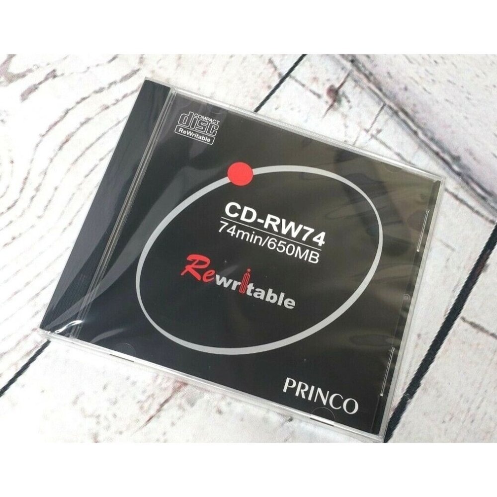 Princo Rewritable CD-RW Disk Sealed 650mb 74Min Disc Media Slim Case
